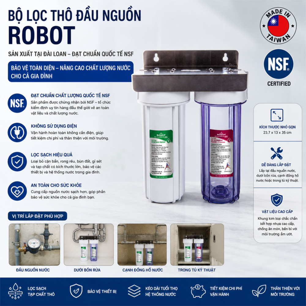 Bộ lọc thô đầu nguồn ROBOT RAW-12PCA - Hàng chính hãng