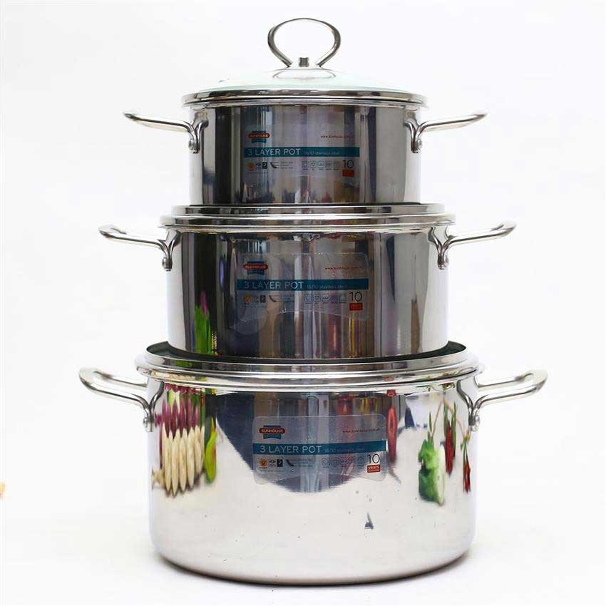 Bộ nồi đa lớp Sunhouse SH777 - Hàng chính hãng
