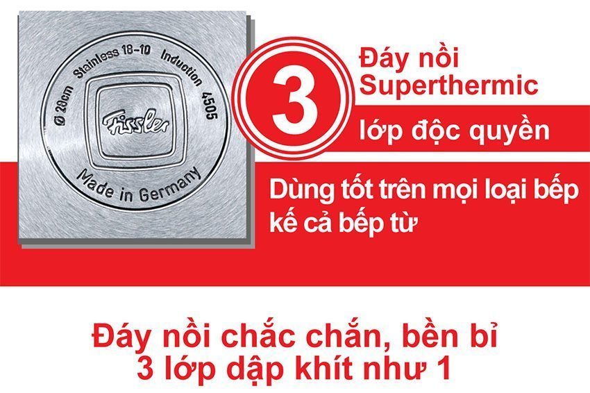 Bộ nồi Fissler MUNCHEN-3-MÓN - Hàng chính hãng