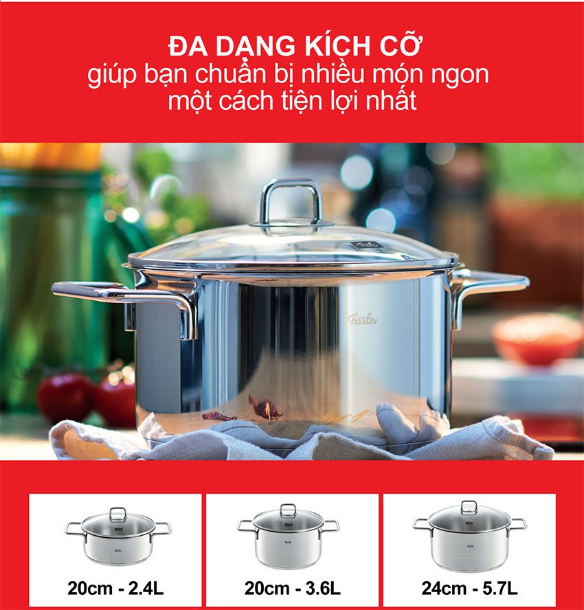 Bộ nồi Fissler MUNCHEN-3-MÓN - Hàng chính hãng