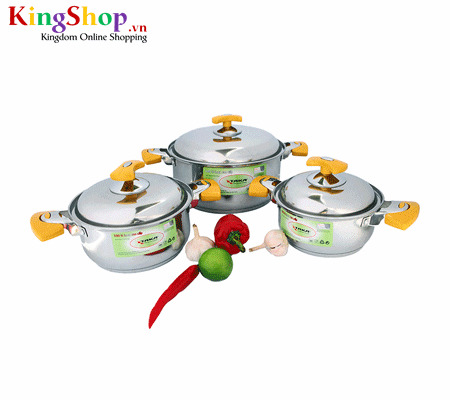 Bộ nồi Inox Taka TK-NI03A - Hàng chính hãng