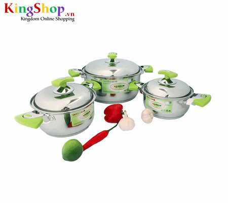 Bộ nồi Inox Taka TK-NI03B - Hàng chính hãng
