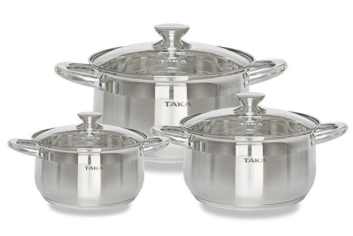 Bộ nồi inox Taka NI03K - Hàng chính hãng