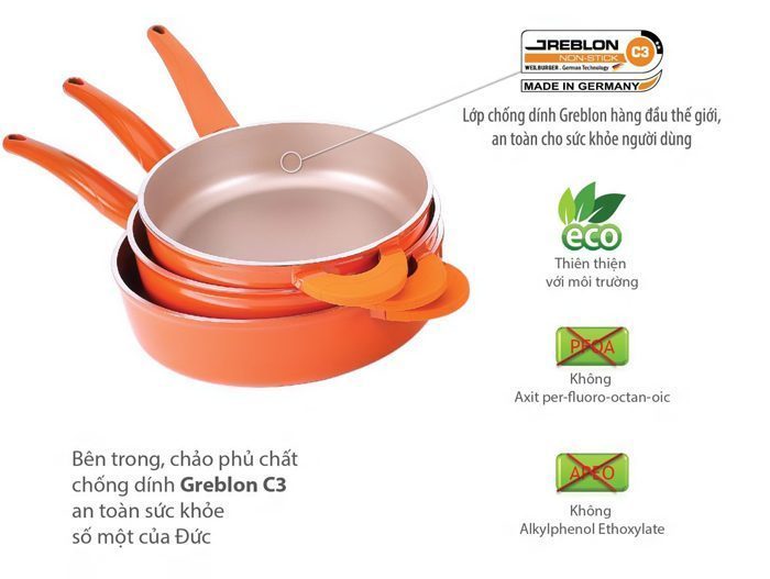 Bộ nồi chảo Elmich Vitaplus Fiore - Hàng chính hãng