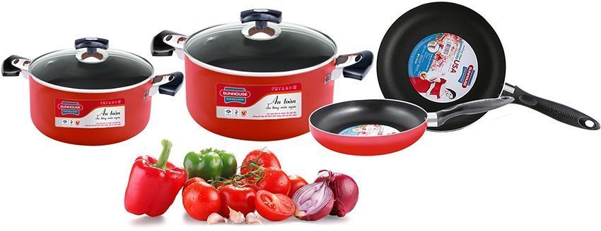 Bộ nồi chảo Sunhouse SHG-CS55 - Hàng chính hãng