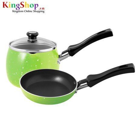 Bộ nồi chảo chống dính Supor Bobo T0305 - Hộp kim nhôm - Hàng chính hãng