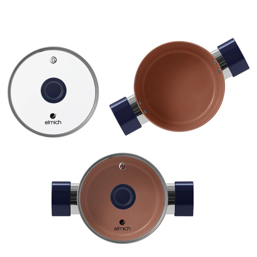 Bộ nồi chống dính Ceramic Elmich E5240FD01 - Hàng chính hãng