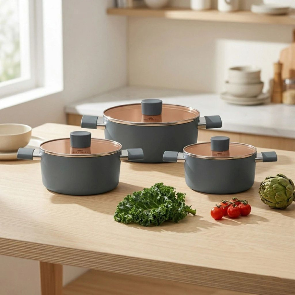 Bộ nồi chống dính Ceramic Elmich E5240FD01 - Hàng chính hãng