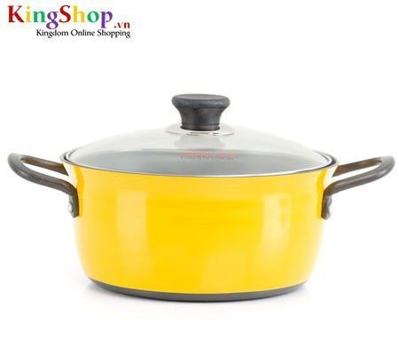 Bộ nồi hợp kim nhôm cứng Hard Anodized Happy Cook HA06YL - Hàng chính hãng