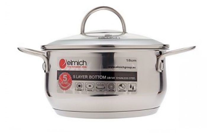 Bộ nồi inox 5 đáy Elmich Celestine 5 chiếc 18-20-22-24-28 - Hàng chính hãng