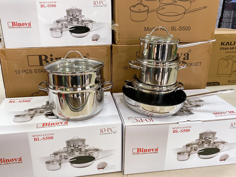 Bộ nồi inox Binova BL-S500 - Hàng chính hãng
