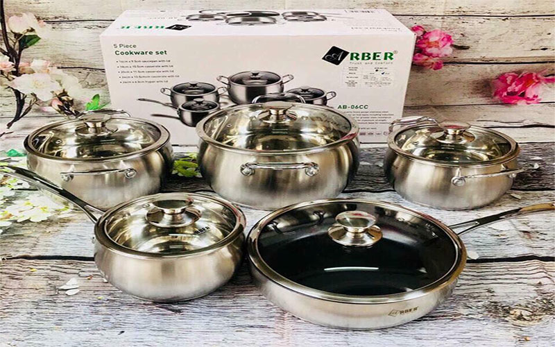 Bộ nồi inox Arber AB06CC - Hàng chính hãng