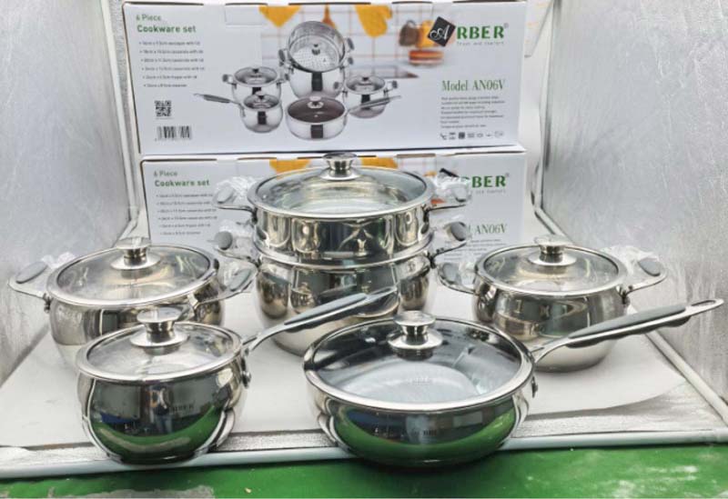 Bộ nồi inox Arber AN06V - Hàng chính hãng