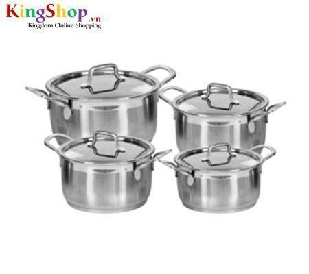 Bộ nồi Inox Elegan 3 đáy Happy Cook EL-08IH - Hàng chính hãng