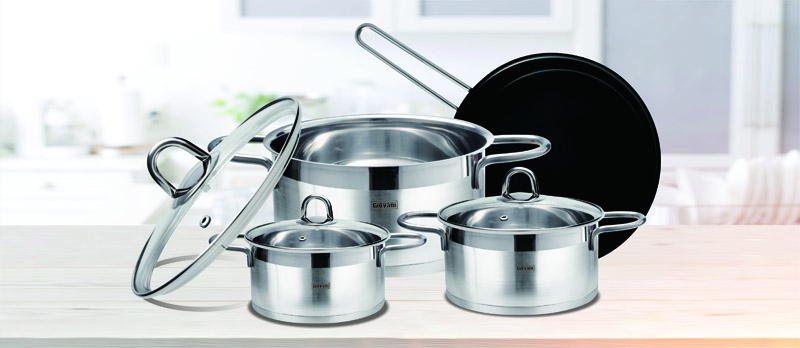 Bộ nồi chảo inox Giovani GP-777-SG - Hàng chính hãng