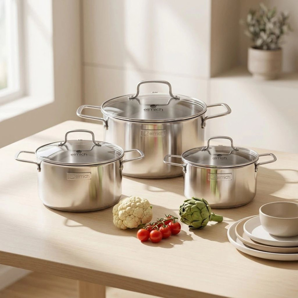 Bộ nồi inox liền khối Elmich EL2488IN02 - Hàng chính hãng