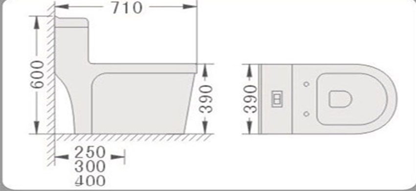 Bồn cầu liền khối Kassani 2395 - Hàng chính hãng