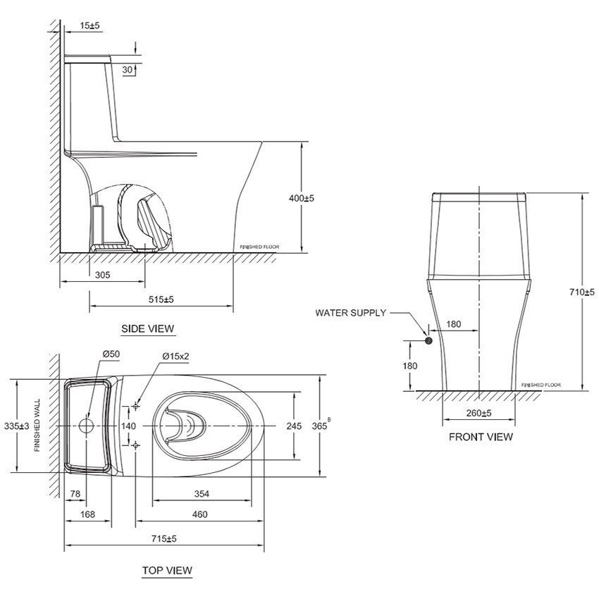 Bồn cầu một khối American Standard  VF-2530 - Hàng chính hãng
