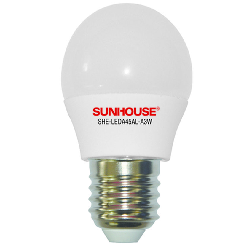 Bóng đèn LED thân nhôm Sunhouse SHE-LEDA45AL-A3W - Hàng chính hãng