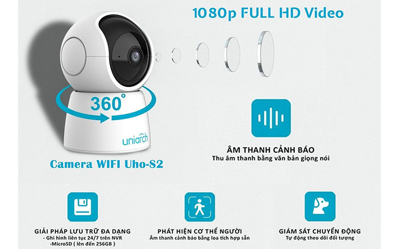 Camera IP Wifi Uniarch UHO-S2 - Hàng chính hãng