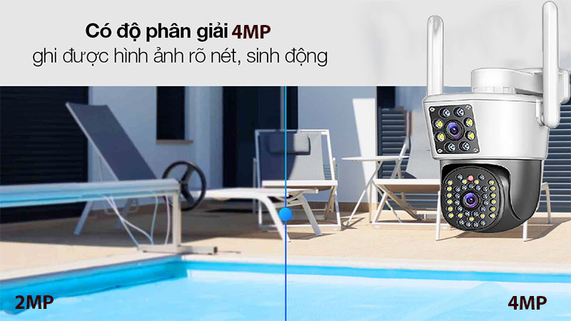 Camera IP wifi 2 mắt Yoosee GT-5254 - Hàng chính hãng