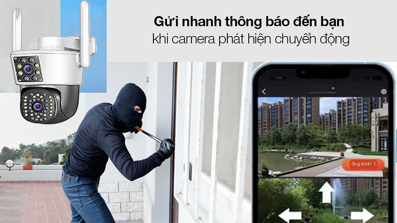 Camera IP wifi 2 mắt Yoosee GT-5254 - Hàng chính hãng