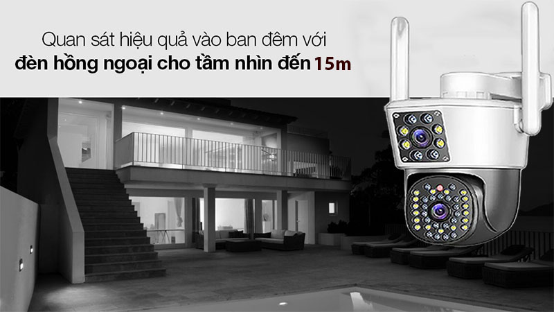 Camera IP wifi 2 mắt Yoosee GT-5254 - Hàng chính hãng
