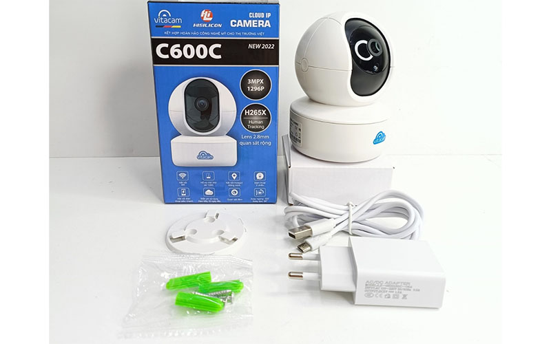 Camera IP wifi Vitacam C600C-3MP - Hàng chính hãng