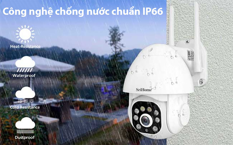 Camera wifi ngoài trời Srihome SH039B - Hàng chính hãng