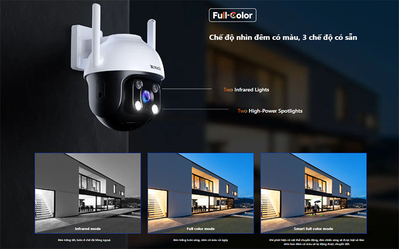 Camera wifi ngoài trời Tenda CH3-WCA - Hàng chính hãng