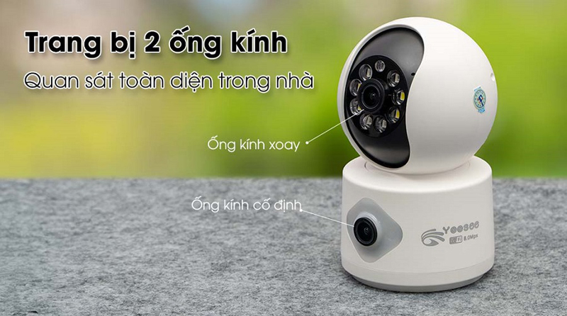 Camera IP Wifi 2 mắt Yoosee QS415 - Hàng chính hãng