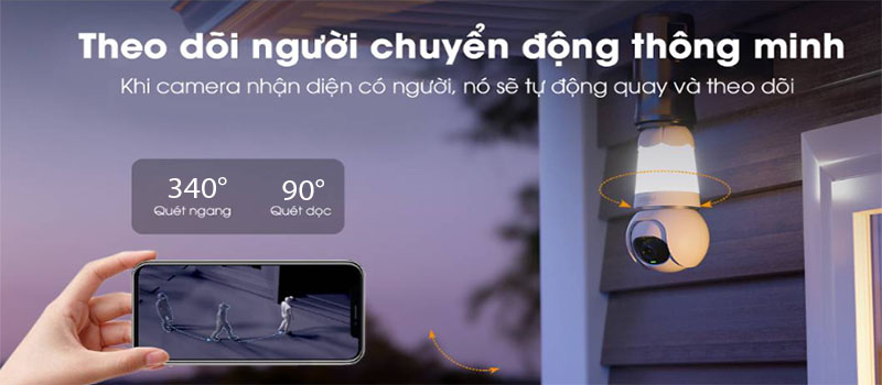 Camera wifi bóng đèn 3MP IMOU IPC-S6DP-3M0WEB-E27 - Hàng chính hãng