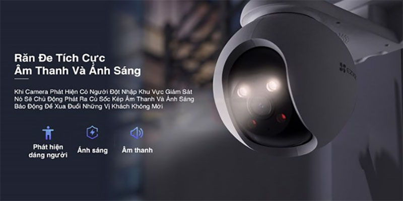 Camera wifi ngoài trời EZVIZ H8-Pro-3K - Hàng chính hãng