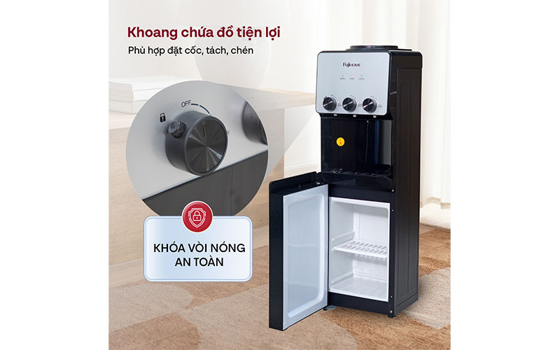 Cây nước nóng lạnh Fujihome WD677C - Hàng chính hãng