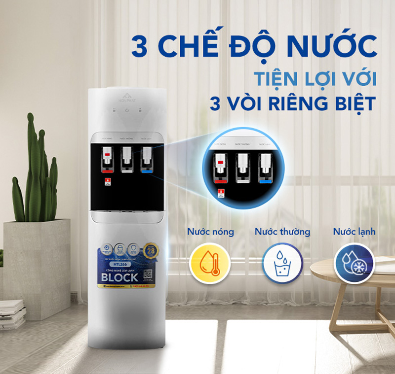 Cây nước nóng lạnh úp bình Hòa Phát HTL266 - Hàng chính hãng