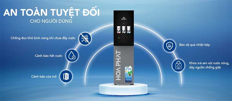 Cây nước nóng lạnh hút bình Hòa Phát HWP-BS1A - Hàng chính hãng