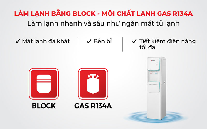 Cây nước nóng lạnh hút bình Makano DVD-000006 - Hàng chính hãng