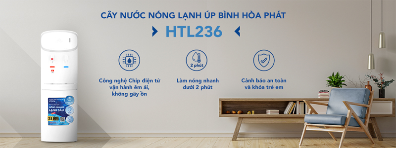 Cây nước nóng lạnh úp bình Hòa Phát HTL236 - Hàng chính hãng