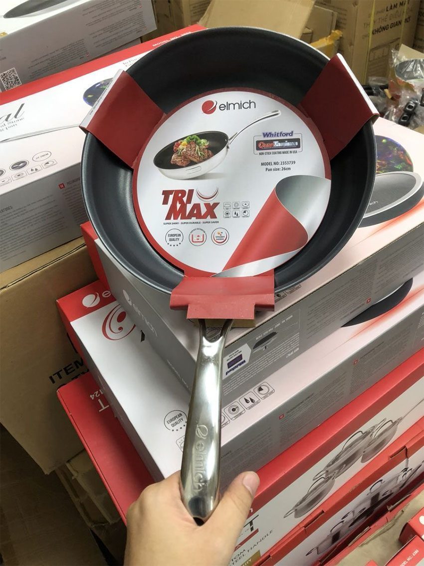 Chảo Inox 2 lớp đáy liền Tri-Max 26cm Elmich 2353739 - Hàng chính hãng