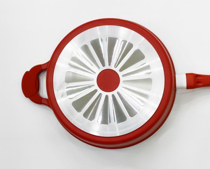 Chảo chống dính Elmich Red Angel EL-2355370 có vung kính - Hàng chính hãng