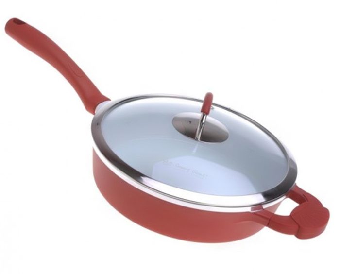 Chảo chống dính Elmich Red Angel EL-2355370 có vung kính - Hàng chính hãng