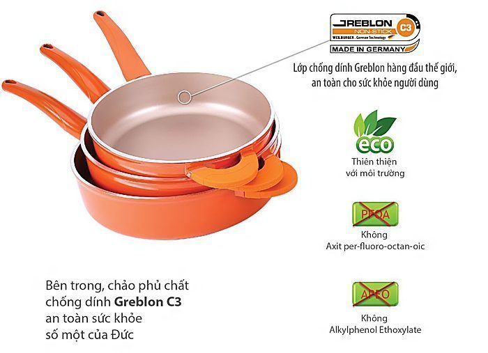 Chảo chống dính Elmich Vitaplus Fiore EL0351 - 26cm - Hàng chính hãng