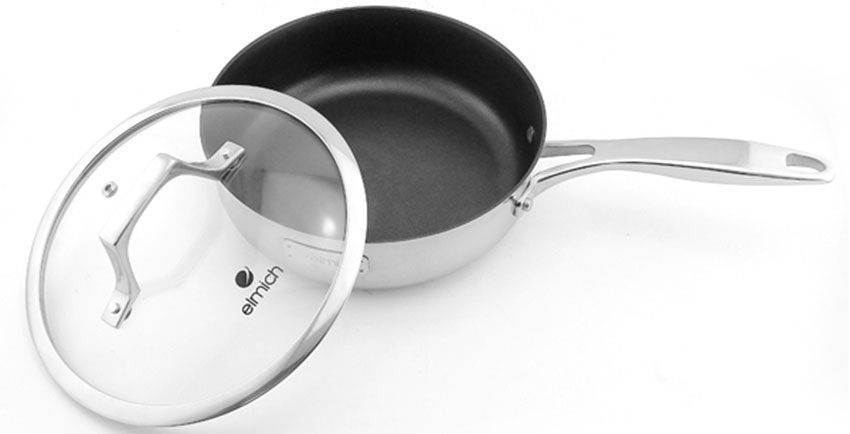 Chảo chống dính Inox 304 Potenza 20cm Elmich EL3256 - Hàng chính hãng