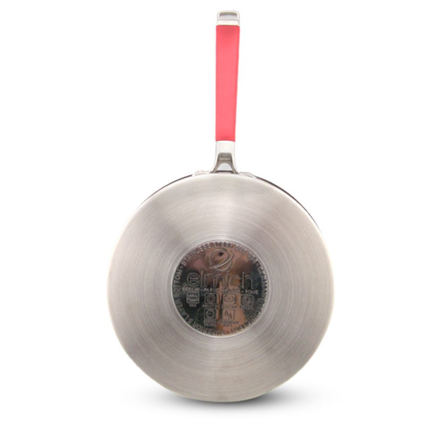 Chảo chống dính inox 304 Red Velvet 26cm Elmich EL3251 - Hàng chính hãng