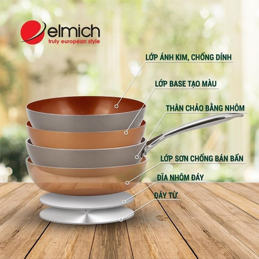 Chảo phủ sứ chống dính Royal Deluxe Plus 26cm Elmich EL-1140 - Hàng chính hãng
