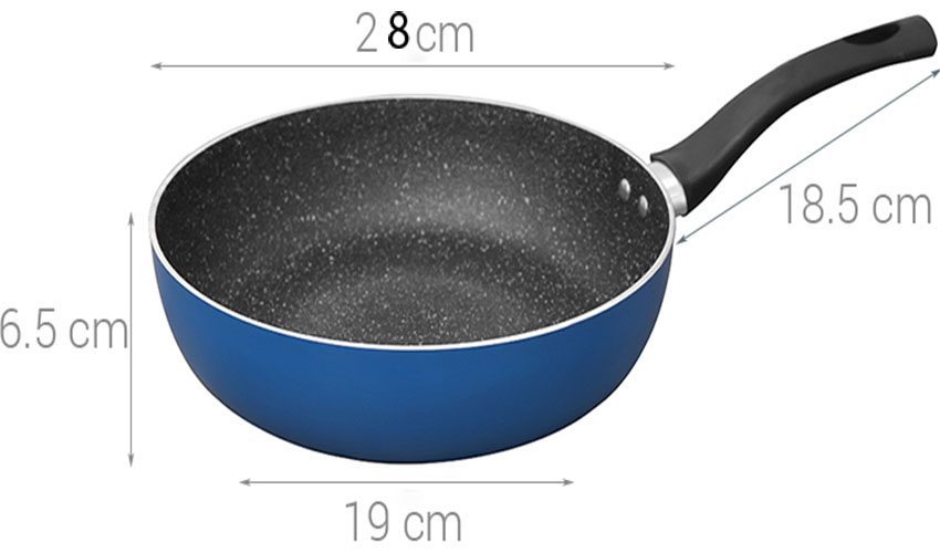 Chảo chống dính vân đá đáy từ 28cm Elmich Coloseum Y1 EL-3721 - Hàng chính hãng