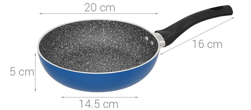 Chảo vân đá đáy từ Colosseum Y1 20cm Elmich EL-3718 - Hàng chính hãng
