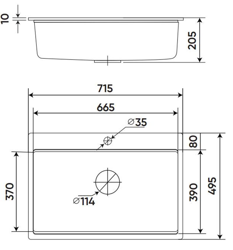 Chậu rửa Kaff GRANTEC KF-MONDY-715-D - Hàng chính hãng