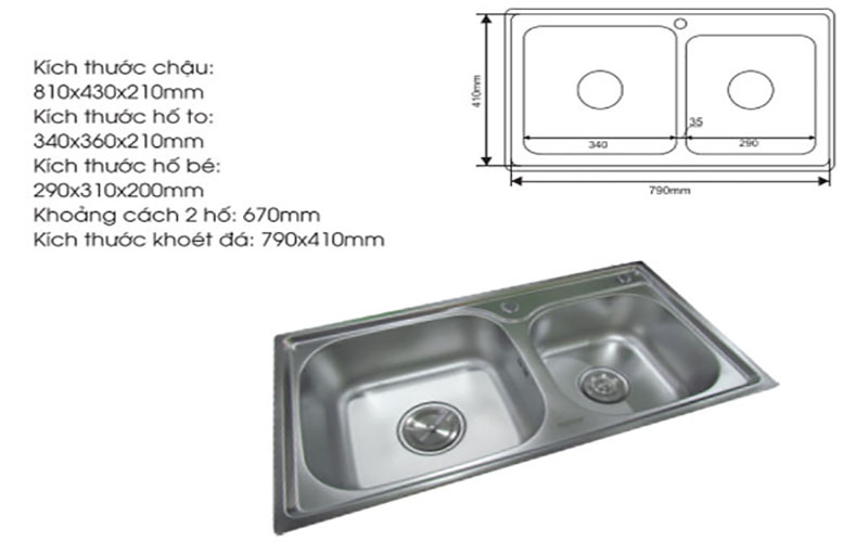 Chậu rửa bát Faster FS-8143N - Hàng chính hãng