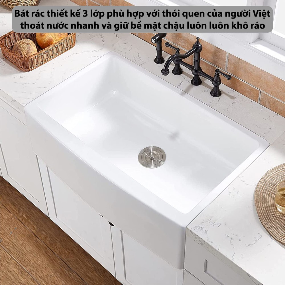 Chậu rửa đá đơn Kaff GRANITE KF-3322QD - Hàng chính hãng